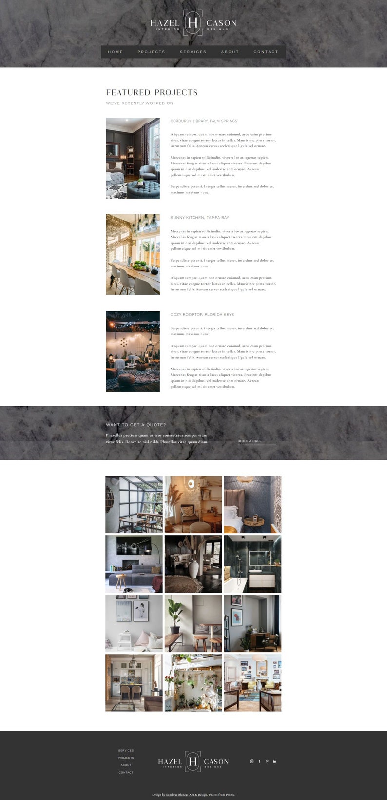 Wix Website Template Design for Interior Designers and Real Estate ...