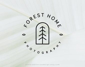 Premade Logo Design for Home Decor Shops, Line Art Tree Logo, Vector Files, Illustrated Nature Logo, Interior Design Logo for Small Business