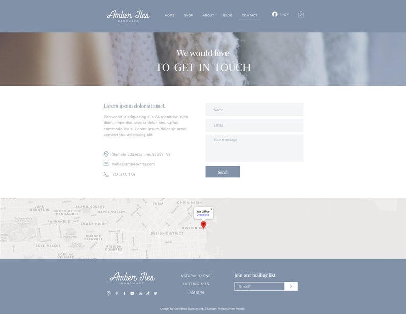 Wix Website Template Design for Handmade Shops Amber Modern and Elegant E-commerce Website Design image 4