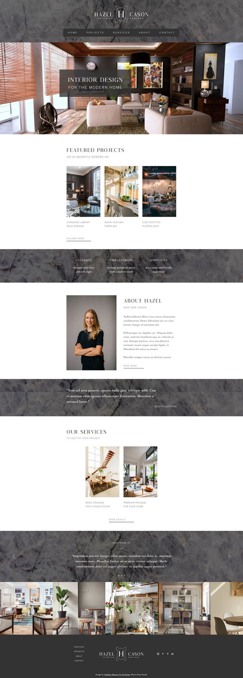 Wix Website Template Design for Interior Designers and Real Estate ...
