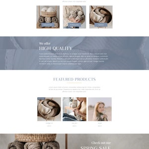 Wix Website Template Design for Handmade Shops Amber Modern and Elegant E-commerce Website Design image 2