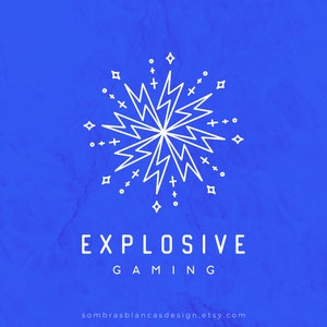Premade Logo Design for Gaming Shops, Thunder Mandala Logo, Vector Files, Illustrated Sunrise Logo, Geometric Logo for Small Business