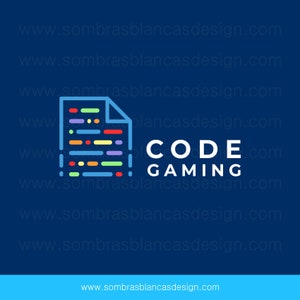 以下が含まれることがあります： コードファイルのアイコンと「CODE GAMING」というテキストが書かれた青と白のロゴです。