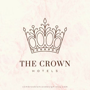 Premade Logo Design for Jewelry Brands, Crown Logo, Vector Files, Illustrated High End Logo, Luxury Logo for Small Business