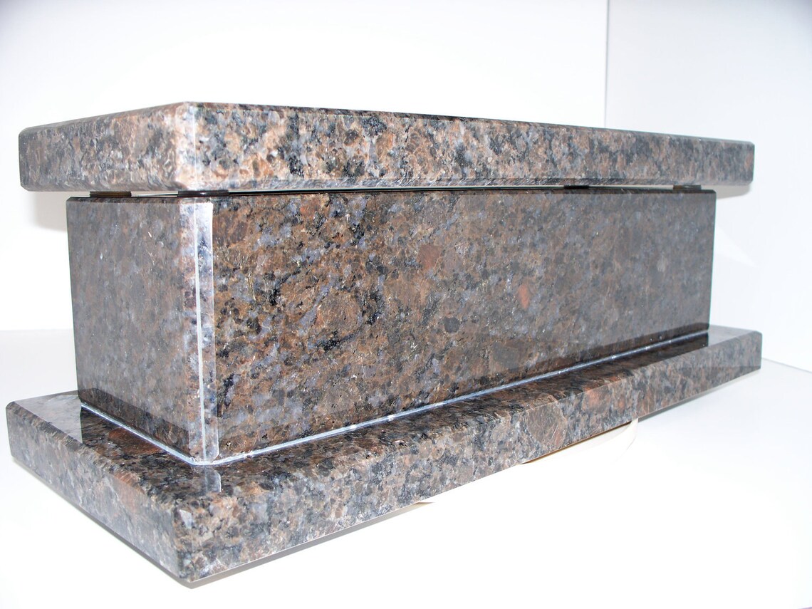 Stone Cremation Box Stone Handmade Keepsake Box Wedding Box Cremation Urn Natural Granite ...