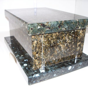Stone Cremation Box Stone Cremation Urn Handmade Wedding Box or Keepsake Box - Etsy