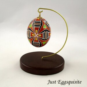 Small Ornament Stand, Pysanky Stand, Wooden Egg Stand, Ukrainian Egg Stand, Hanging Egg Stand, Easter Egg Stand, Fruitwood image 2