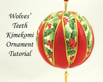 DIY Wolves' Teeth Kimekomi Ornament Tutorial, Do It Yourself Kimekomi Ornament Tutorial, No Sew Ornament Tutorial, Kimekomi Tutorial