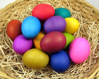 12 Dyed Pysanky, Pisanki, Ukrainian Egg, Polish Easter Egg, Skrobanki, Easter Egg, Ukrainian Easter Egg, Scratched Egg, Pysanky Egg