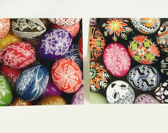 Set of 6 Blank Note Cards, Pysanky Note Card, Egg Note Cards, Ukrainian Egg Cards, Easter Cards, Ukrainian Stationery, Easter Egg Note Cards