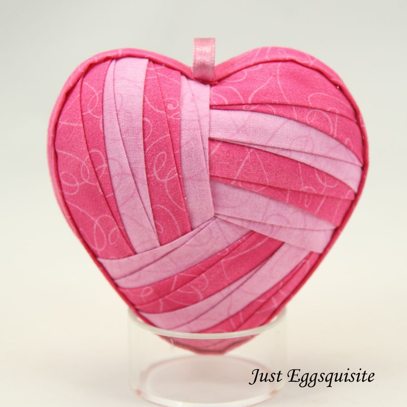 Quilted Ornament Quilted Heart Valentine Heart Heart Etsy