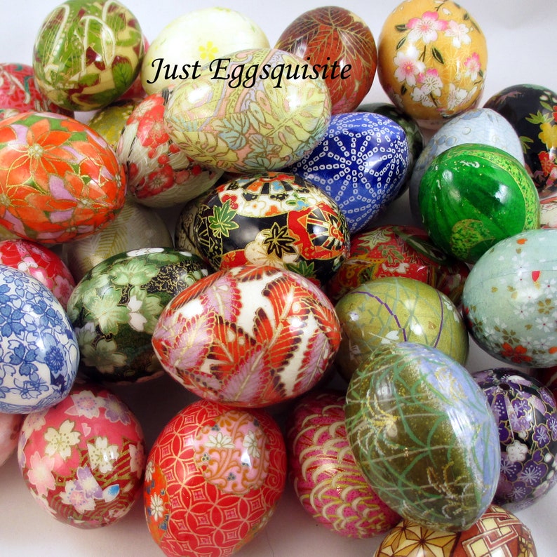 Japanese Washi Paper Easter Egg Japanese Washi Egg Washi Etsy