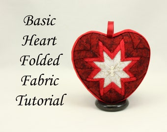 Heart DIY Fabric Ornament Tutorial, Do It Yourself Fabric Ornament, No Sew Ornament DIY, DIY Ornament, Heart Ornament Tutorial