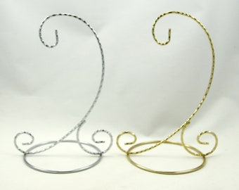 Small Ornament Stands in Chrome or Brass Small Ornament Stands in Chrome or Brass
