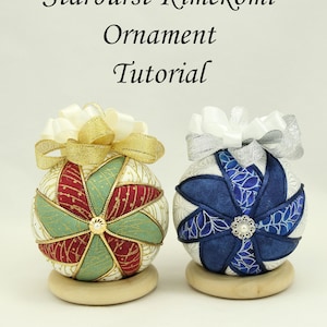 DIY Starburst Kimekomi Ornament Tutorial, Do It Yourself Kimekomi Tutorial, Japanese Kimekomi Tutorial, DIY Ornament Tutorial, Kimekomi