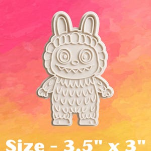 Labubu Style Cookie Cutter – Cute Monster Baking Mold – Kawaii Cookie Stamp – 3D Printed Labubu Inspired Kitchen Gift