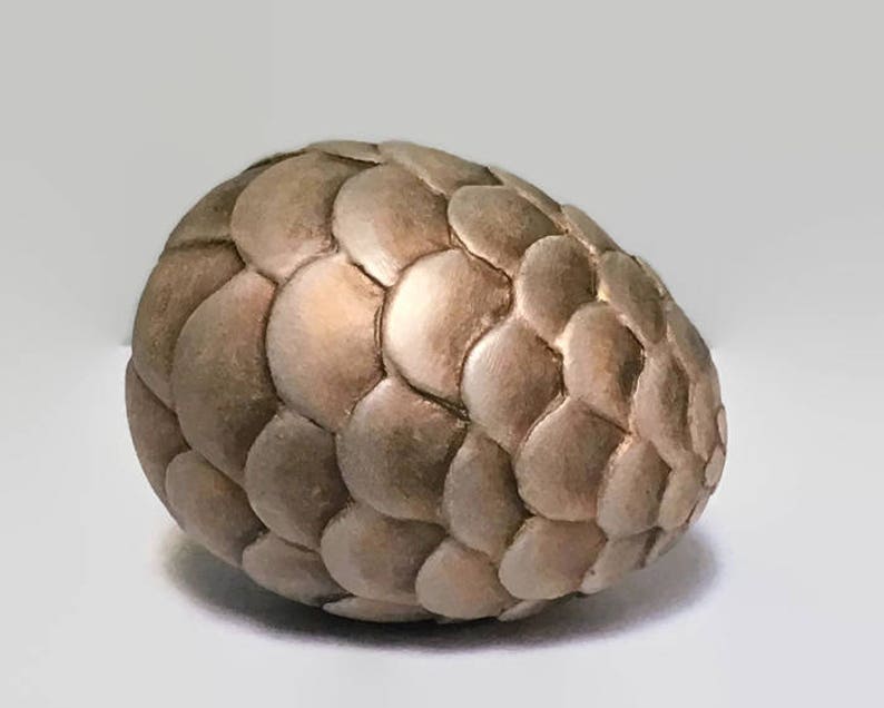 Ceramic Dragon Egg Silver Gold Hand Carved Etsy