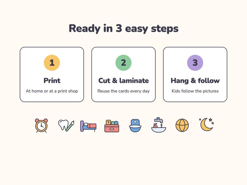 Kids Routine Chart Bundle Printable, Visual Schedule, Chore Chart, Potty Chart, First Then Board (PDF) image 4