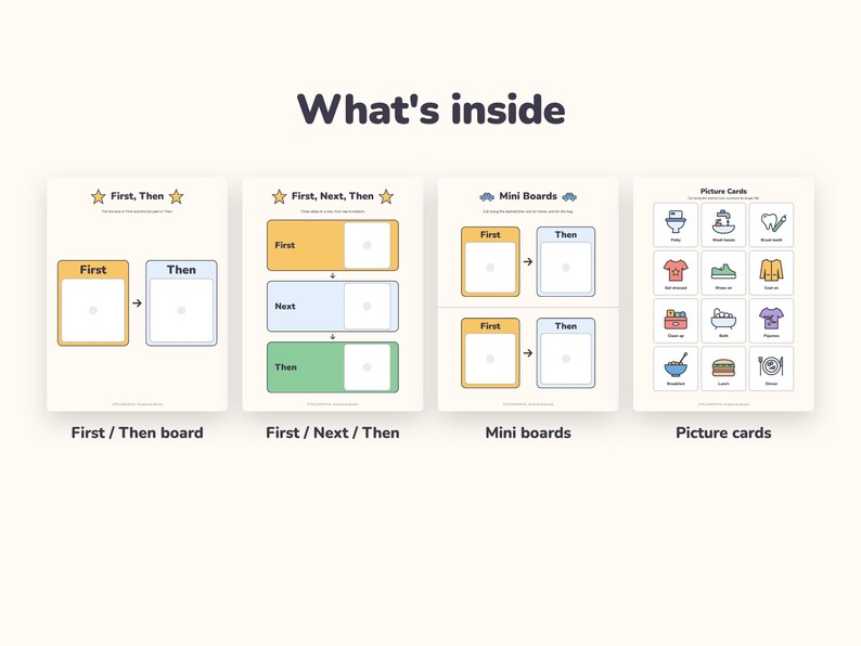 First Then Board Printable with 40 Picture Cards, First Next Then Chart for Toddlers (PDF) image 2