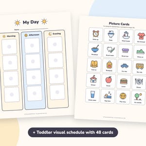 Kids Routine Chart Bundle Printable, Visual Schedule, Chore Chart, Potty Chart, First Then Board (PDF) image 3
