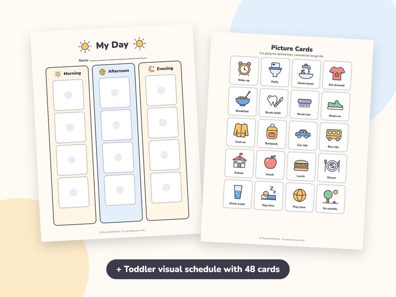 Kids Routine Chart Bundle Printable, Visual Schedule, Chore Chart, Potty Chart, First Then Board (PDF) image 3