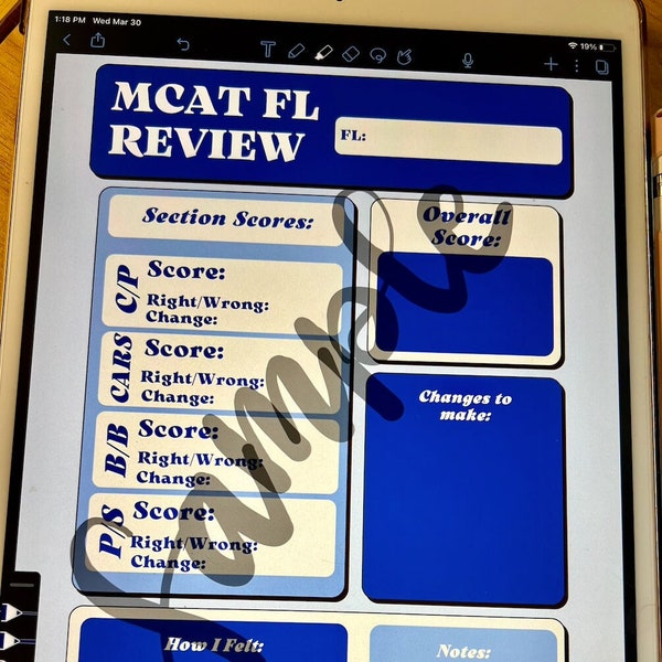 Mcat full length review template Etsy.de