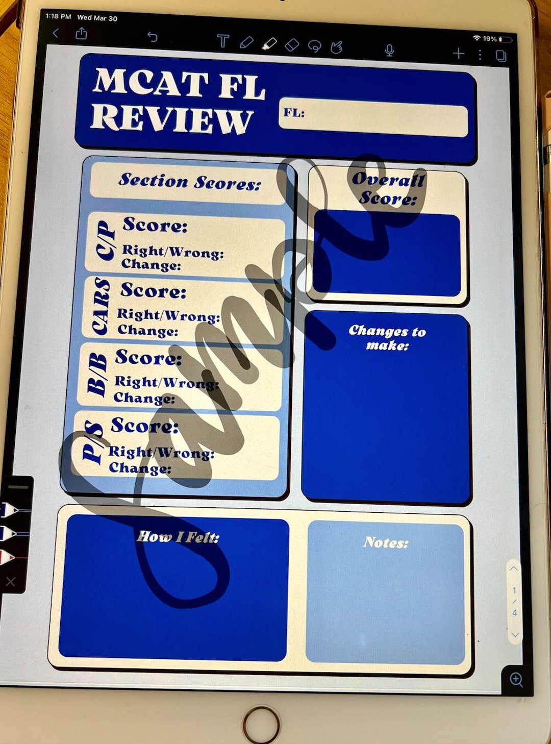 mcat-full-length-review-template-blue-etsy