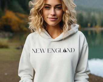 Sudadera unisex con capucha de Nueva Inglaterra, jersey Sailing Legacy, forro polar de algodón cómodo