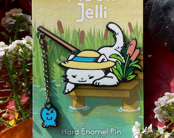 Kitty Fishing Hard Enamel Pin