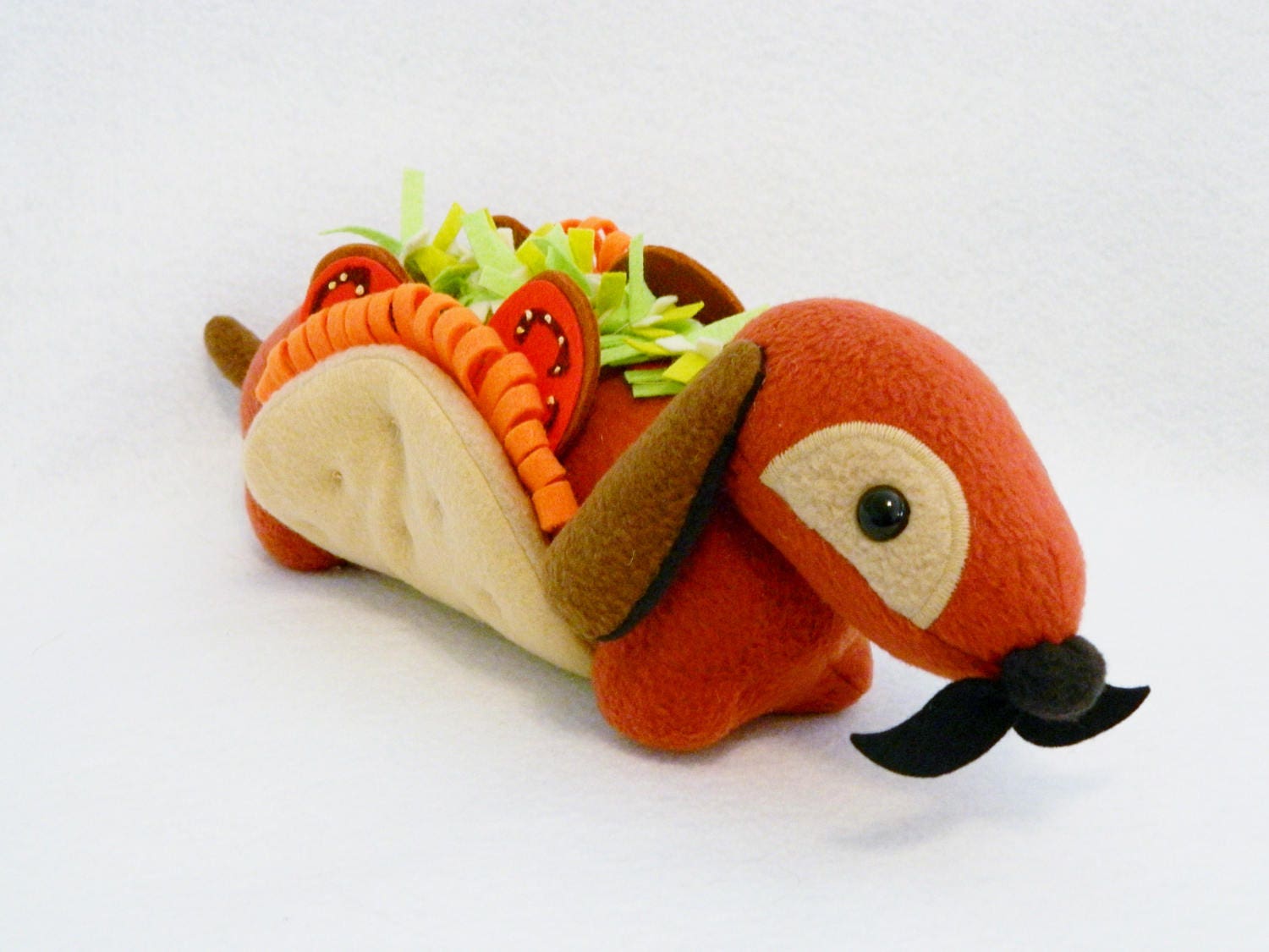 Stuffed taco wiener dog plush animal | Etsy