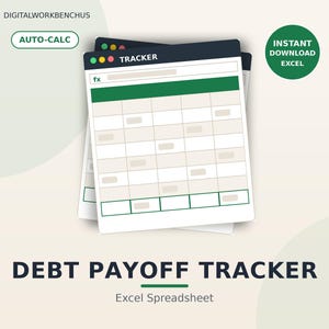 Debt Payoff Tracker Spreadsheet, Snowball and Avalanche Debt Calculator, Debt Free Planner Excel, Payment Schedule