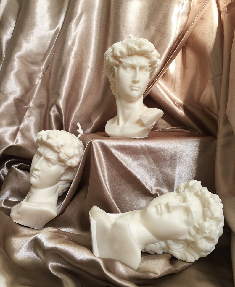 David Bust Candle / Home Decor Candle / Sculpture / Etsy