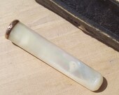 Antique French Cigarette Holder Pearl Gold leather case