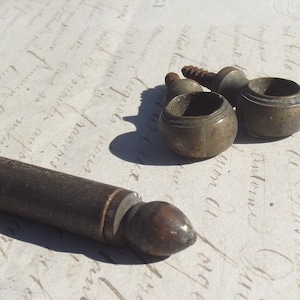 Barra de cortina de latón francés antiguo, percha de pared, barra de latón, toallero