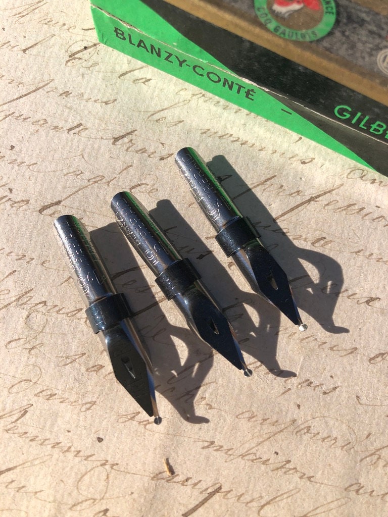 Baionnette ビンテージ ニブ　アングレーズ 8本セット Blanzy nibs - Etsy 日本