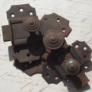 Antique French Locks door Cupboard Cabinet Chest Iron Bolt Latch