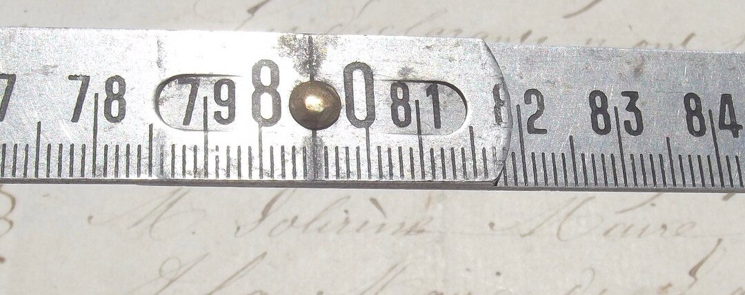 Metal French Ruler Vintage French Fold Out Brass Riveted Metal Ruler 1 Metre Measure - Etsy