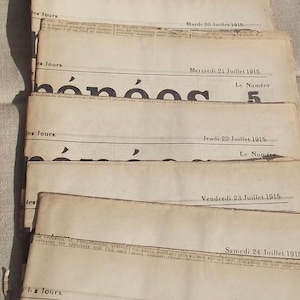 Antike französische Kriegszeitung News from the front WW1 1915