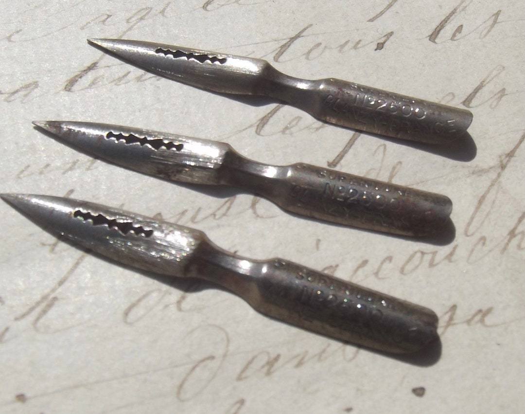 Vintage French Pen Nibs Plumes Sergeant Major Quill Nibs for Etsy