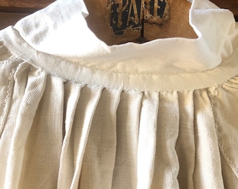 Antique French Linen Shirt 19th Century hemp Chore chemise