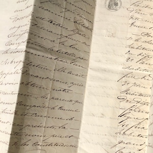 Pacchetto antico documento francese documenti legali manoscritti manoscritti 1800