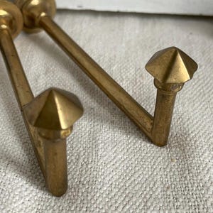 Pair Antique French Brass hooks wall hook curtain hook  pegs
