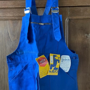 Vintage French Dungarees Blue Workwear overalls