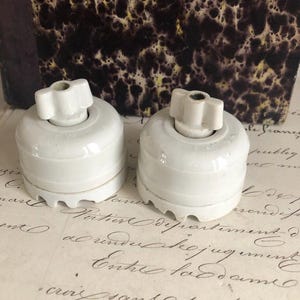 Antique french Switch Porcelain Light fitting
