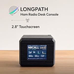 Console de bureau pour radioamateur avec votre indicatif, météo spatiale, conditions de bande, carte Greyline, écran tactile 2,8 pouces, cadeau idéal pour radioamateur - LONGPATH