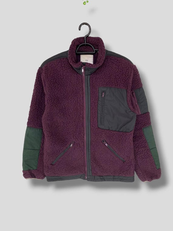Undercover, Vintage Y2k Uniklo undercover deep pile fleece jacket japanese brand collaboration jun takahashi light jacket purple black size Small