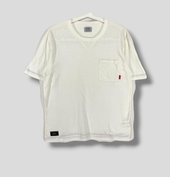 WTAPS, Vintage Y2k Wtaps pocket tshirt japanese brand military streetwear casual outfit utility t-shirt white size Medium