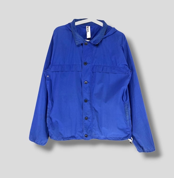 Margaret Howell, Vintage Margaret Howell light hooded jacket designer preppy casual outfit outerwear shacket overshirt womenswear blue size Medium