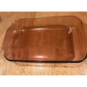 Pyrex Visions Cranberry Glass 2 Quart Rectangular Baking Dish 232-V 11x7 Roaster