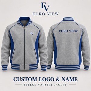 Custom Embroidered Varsity Jacket, Personalized Letterman Baseball Style (Unisex)